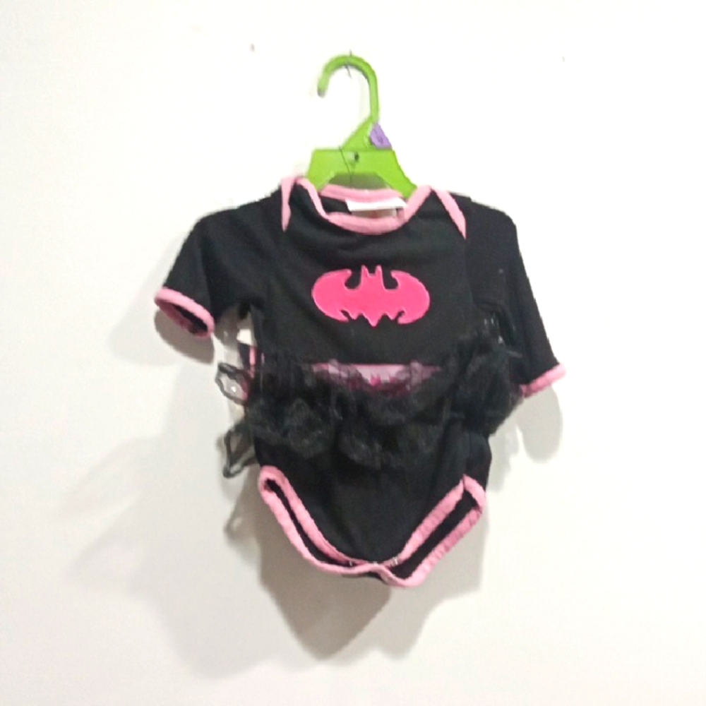 Bat girl costume 6-12 month old black and pink